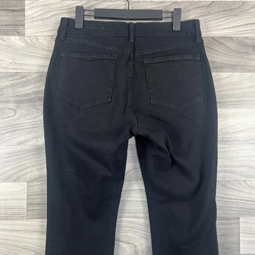 NYDJ Super Skinny Jeans Women's Size 10P Black Denim Dark Wash 5 Pocket Zip‎ Fly